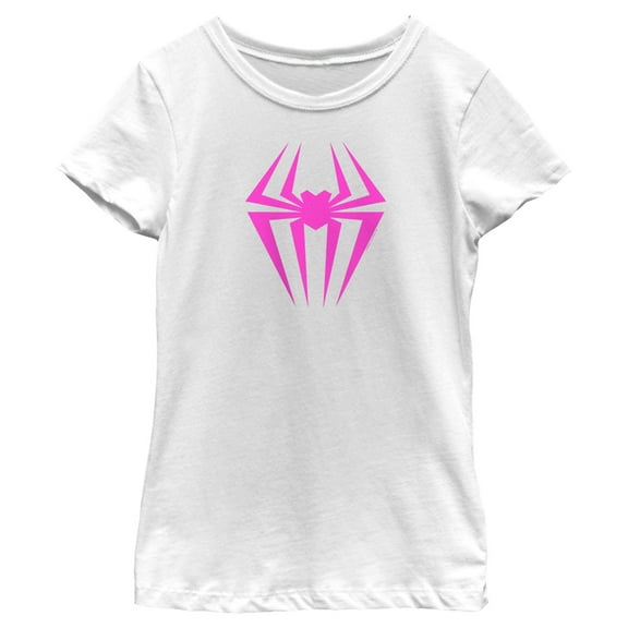 Girl's Spider-Man: Across the Spider-Verse Spider-Gwen Logo  Graphic Tee White Medium