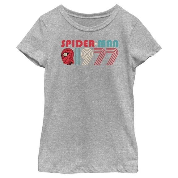 Girl's Spider-Man: Beyond Amazing Retro 1977  Graphic Tee Athletic Heather X Large