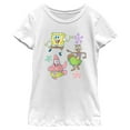 thumbnail image 1 of Girl's SpongeBob SquarePants Floral Friends Graphic T-Shirt, 1 of 4