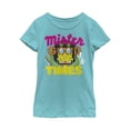 thumbnail image 1 of Girl's SpongeBob SquarePants Mister Good Times  Graphic Tee Tahiti Blue X Small, 1 of 3