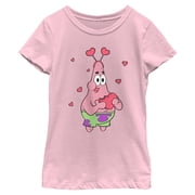 Girls SpongeBob SquarePants Patrick Star Heart Lover Graphic T-Shirt