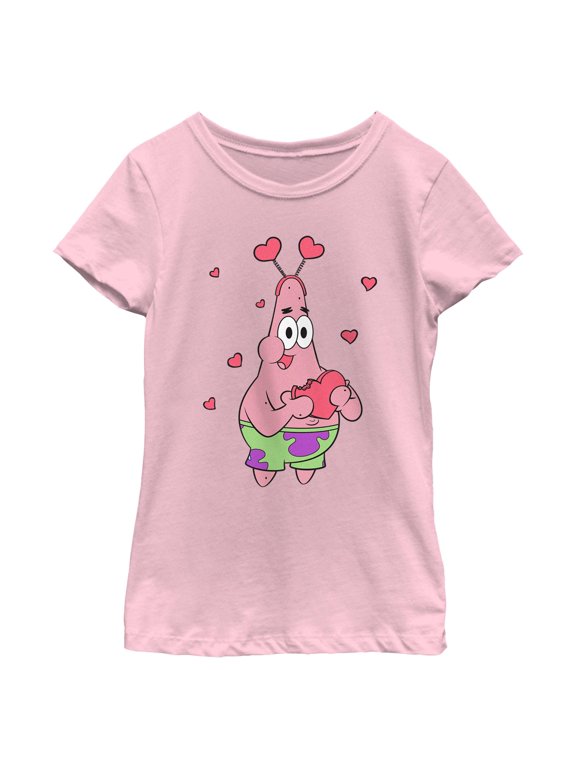 Girl's SpongeBob SquarePants Patrick Star Heart Lover Graphic T-Shirt