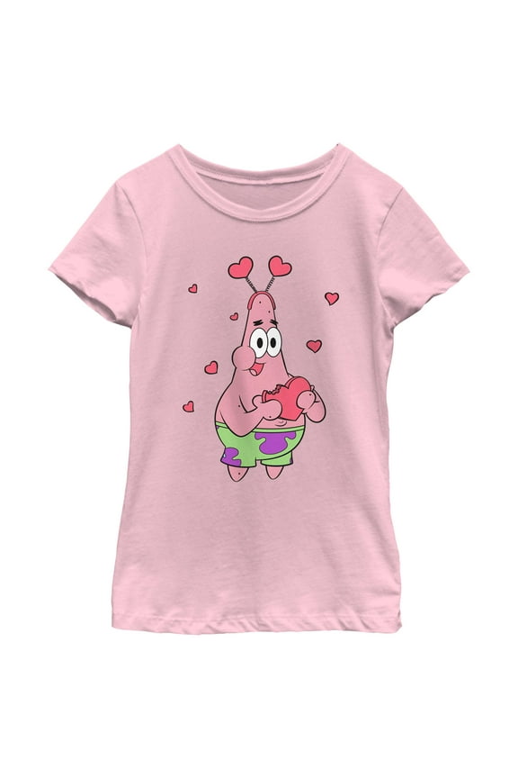 Girl's SpongeBob SquarePants Patrick Star Heart Lover Graphic T-Shirt