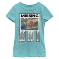 thumbnail image 1 of Girl's SpongeBob SquarePants Sponge on the Run Missing Gary Poster  Graphic Tee Tahiti Blue X Large, 1 of 3