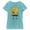 thumbnail image 1 of Girl's SpongeBob SquarePants Wink Attitude Graphic Tee Tahiti Blue X Large, 1 of 4