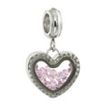 thumbnail image 1 of Girl's Stainless Steel Floating Crystal Shaker Dangle Charm, June, 1 of 2