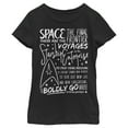 thumbnail image 1 of Girl's Star Trek 5-Year Mission Text  Graphic Tee Black X Large, 1 of 4