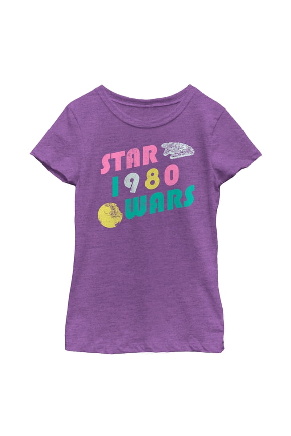 Girl's Star Wars 1980 Logo Graphic Tee Purple Berry X Large