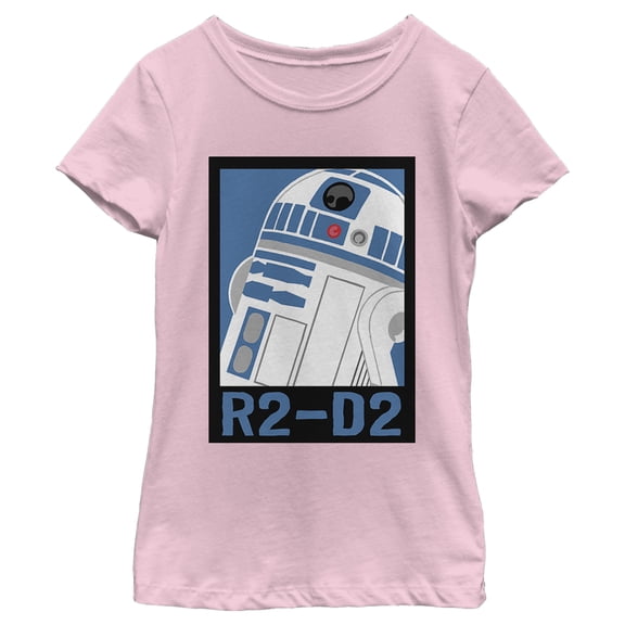 Girl's Star Wars: A New Hope Galaxy of Adventures R2-D2 Frame Graphic Tee Light Pink X Large