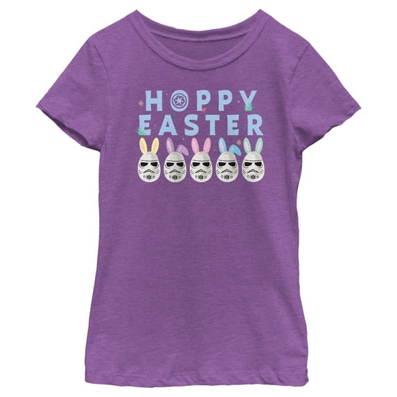 Girl's Star Wars: A New Hope Stormtrooper Easter Eggs Graphic Tee Purple Berry Small