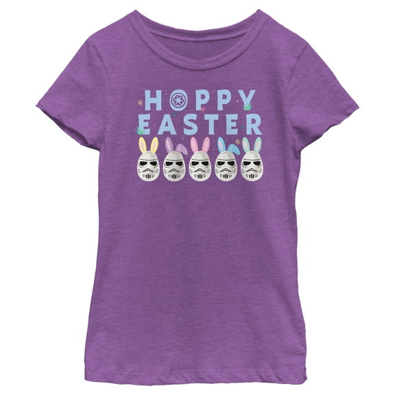 Girl's Star Wars: A New Hope Stormtrooper Easter Eggs Graphic Tee Purple Berry X Large