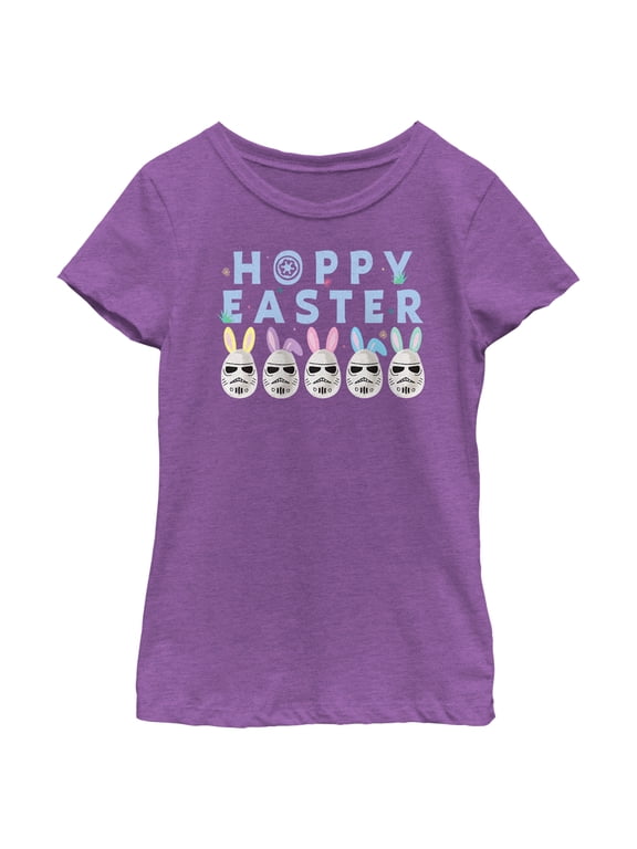 Girl's Star Wars: A New Hope Stormtrooper Easter Eggs Graphic Tee Purple Berry X Small