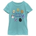 thumbnail image 1 of Girl's Star Wars A Time Ago in a Gal-Eggsy Far Away  Graphic Tee Tahiti Blue Small, 1 of 3