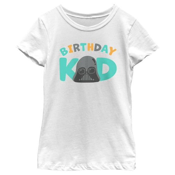 Girl's Star Wars Birthday Kid Cartoon Darth Vader  Graphic T-Shirt