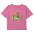 thumbnail image 1 of Girl's Star Wars Characters and Potted Plants Graphic Cropped T-Shirt Light Pink X Large, 1 of 3