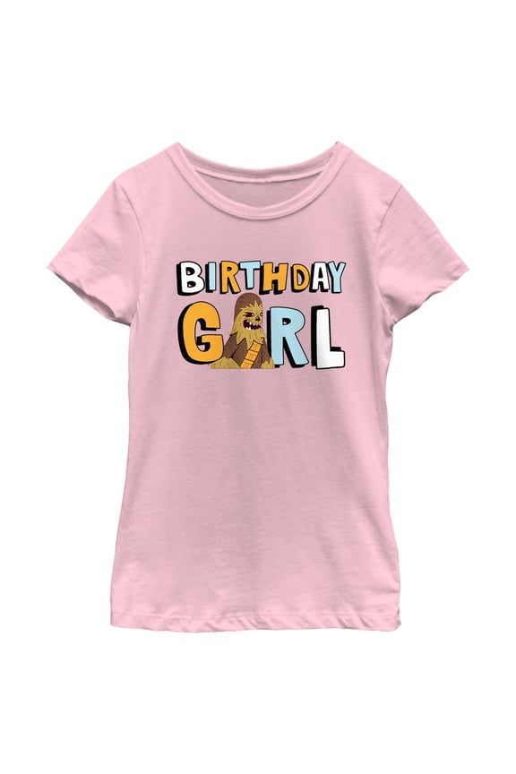Girl's Star Wars Chewbacca Birthday Girl Graphic T-Shirt