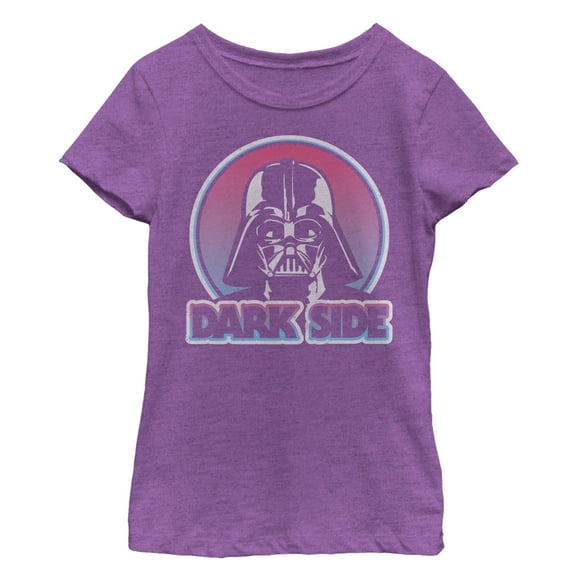 Girl's Star Wars Darth Vader Circle Graphic Tee Purple Berry X Small