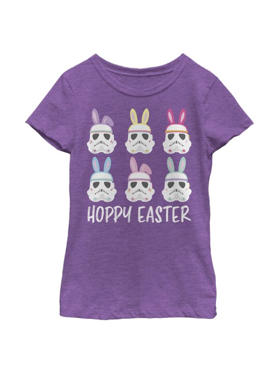 Girl's Star Wars Easter Stormtroopers With Ears Line Up Poster Graphic Tee Purple Berry X Large