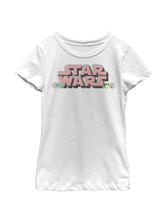 Girl's Star Wars Easter Themed Chest Logo Graphic Tee White X Large
