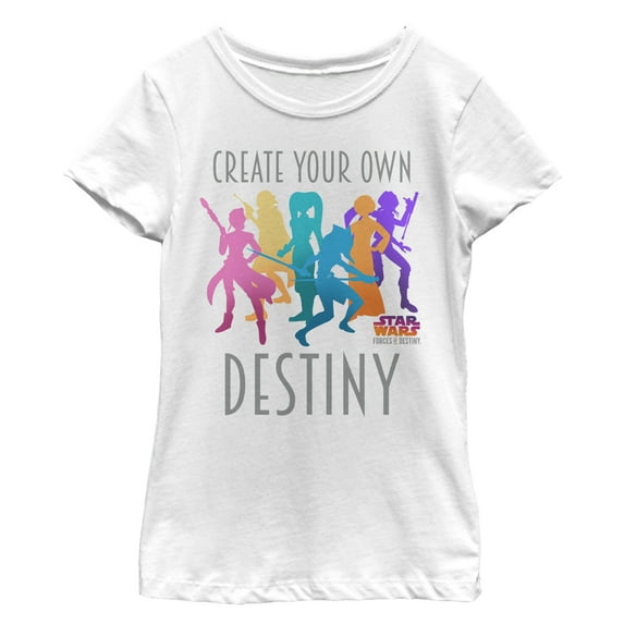 Girl's Star Wars Forces of Destiny Create Destiny Graphic Tee White Large