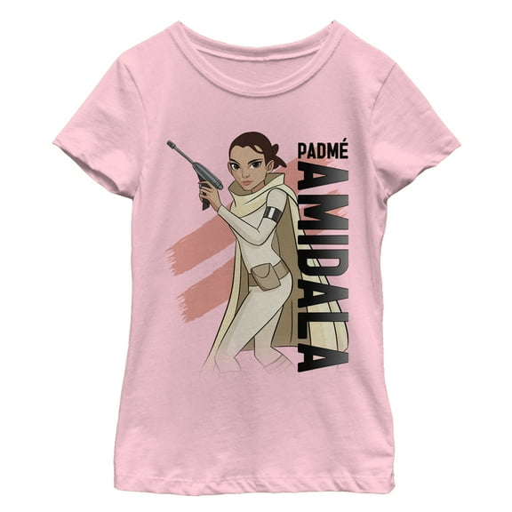 Girl's Star Wars: Forces of Destiny Padme Graphic Tee Light Pink Large