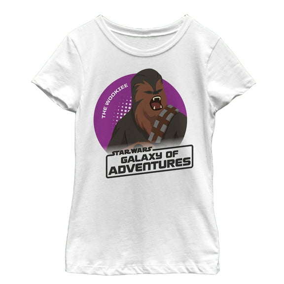 Girl's Star Wars Galaxy of Adventures Chewie the Wookiee  Graphic Tee White Medium