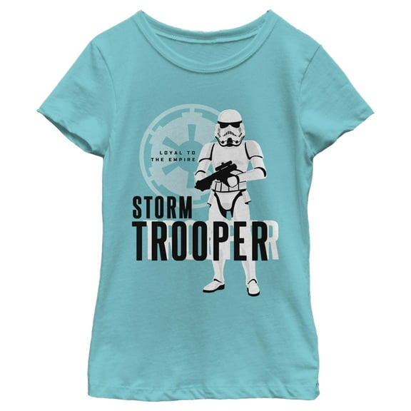 Girl's Star Wars: Galaxy of Adventures Stormtrooper Shadow Graphic Tee Tahiti Blue Small