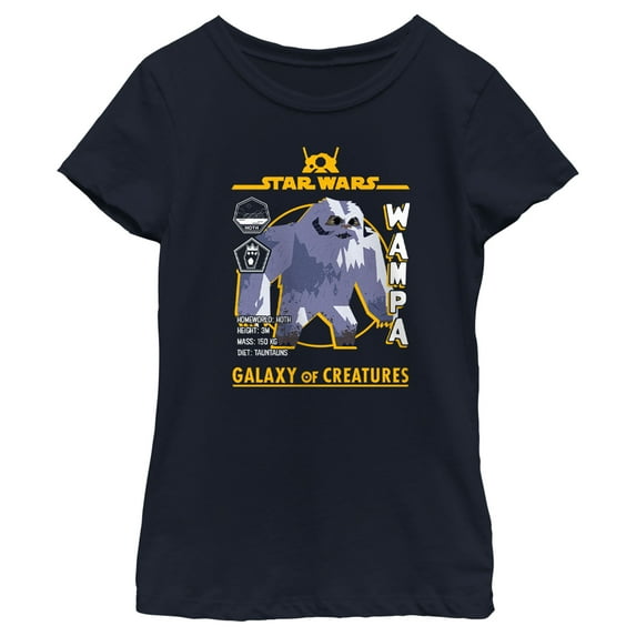 Girl's Star Wars: Galaxy of Creatures The Wampa Graphic Tee Navy Blue Large