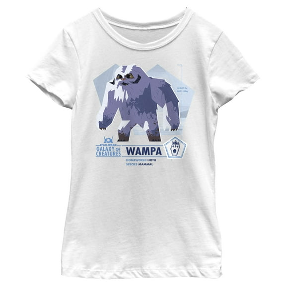 Girl's Star Wars: Galaxy of Creatures Wampa Species  Graphic Tee White X Large