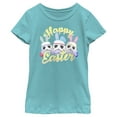 thumbnail image 1 of Girl's Star Wars Happy Easter Stormtroopers  Graphic Tee Tahiti Blue Small, 1 of 4