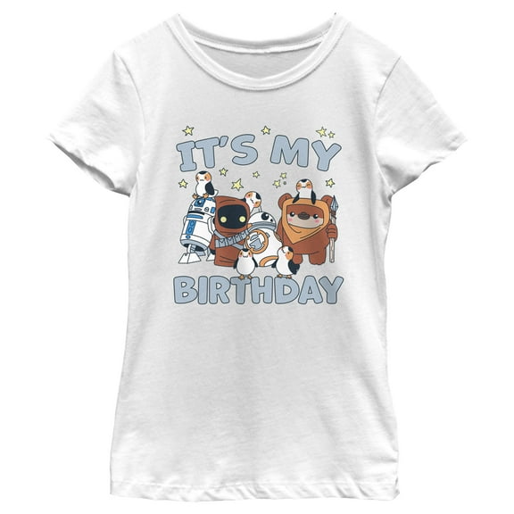 Girl's Star Wars It's My Birthday Friends  Graphic T-Shirt