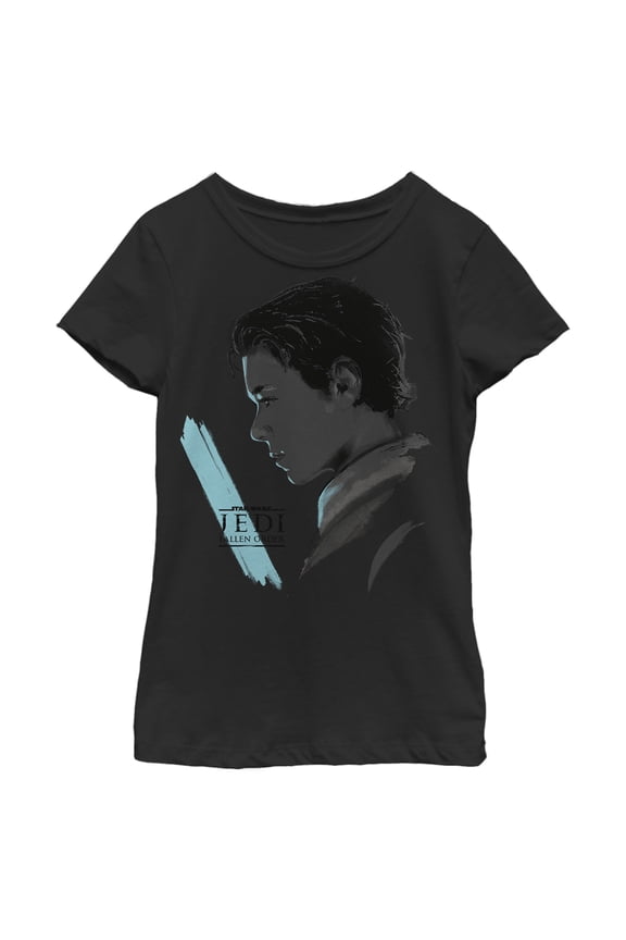 Girl's Star Wars Jedi: Fallen Order Cal Kestis Lightsaber  Graphic Tee Black Medium