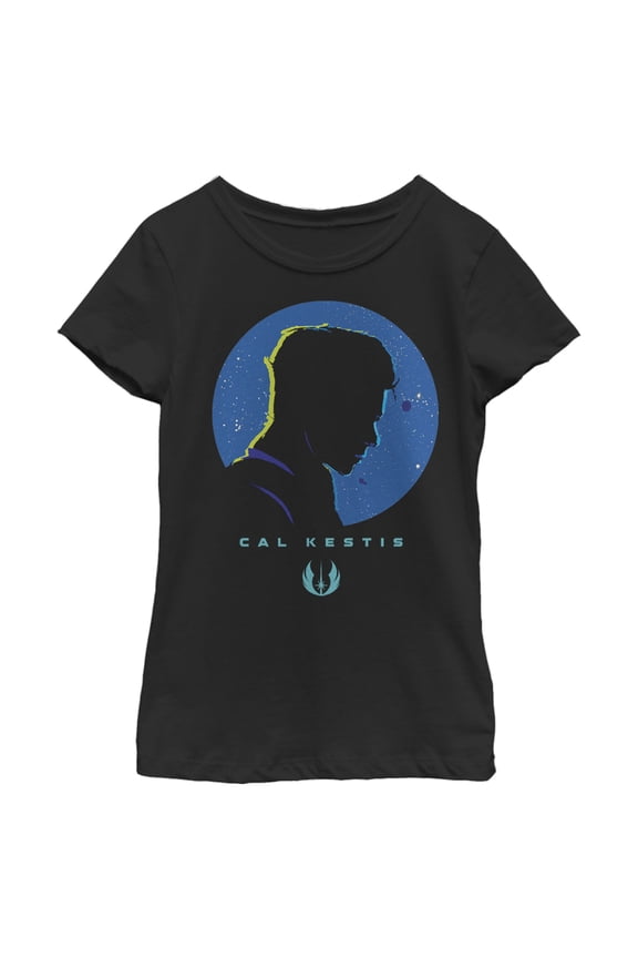 Girl's Star Wars Jedi: Fallen Order Cal Kestis Profile Graphic Tee Black Small