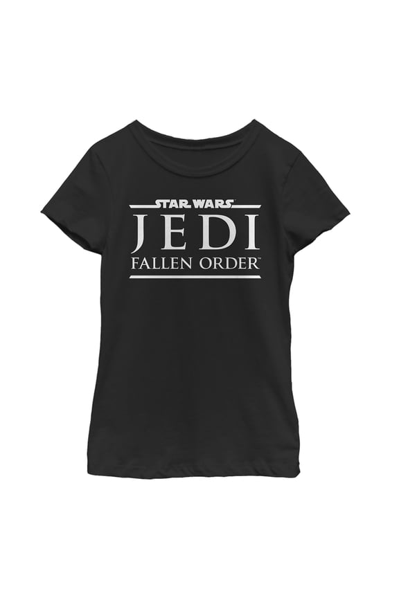 Girl's Star Wars Jedi: Fallen Order Classic Logo Graphic Tee Black Small