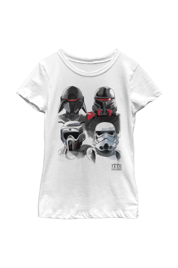 Girl's Star Wars Jedi: Fallen Order Darth Vader's Inquisitor Squad  Graphic Tee White Small