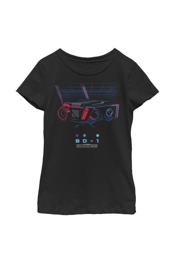 Girl's Star Wars Jedi: Fallen Order Retro BD-1 Droid Graphic Tee Black Small