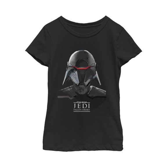 Girl's Star Wars Jedi: Fallen Order Second Sister Mask  Graphic Tee Black X Large