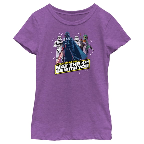 Girl's Star Wars May the Fourth Be With You Day  Graphic T-Shirt
