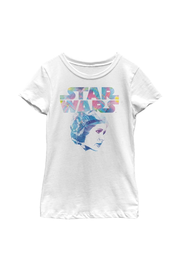 Girl's Star Wars Modern Princess Leia Profile Graphic Tee White X Small