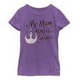 thumbnail image 1 of Girl's Star Wars Mother's Day Mom Runs Galaxy  Graphic Tee Purple Berry Large, 1 of 3