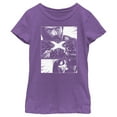 thumbnail image 1 of Girl's Star Wars: Obi-Wan Kenobi Darth Vader vs Kenobi Grayscale Battle Panels  Graphic Tee Purple Berry Medium, 1 of 4