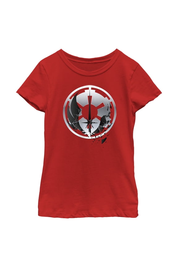Girl's Star Wars: Obi-Wan Kenobi Jedi and Empire Logo Graphic Tee Red X Large