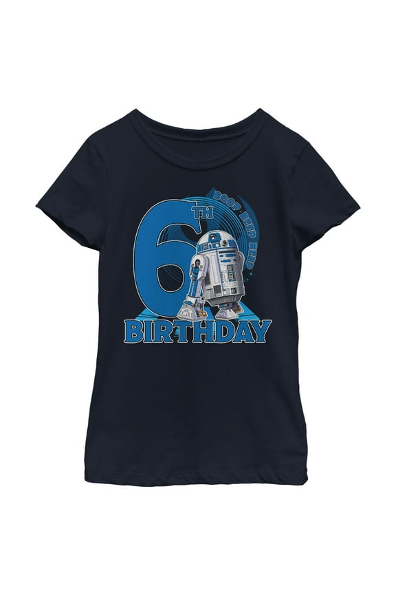 Girl's Star Wars R2-D2 6th Birthday Graphic T-Shirt