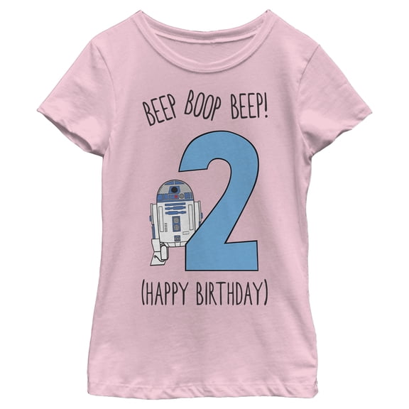 Girl's Star Wars R2-D2 Happy 2nd Birthday Graphic T-Shirt