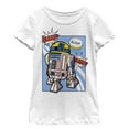 thumbnail image 1 of Girl's Star Wars R2-D2 Sounds Comic Book Print  Graphic Tee White Large, 1 of 4
