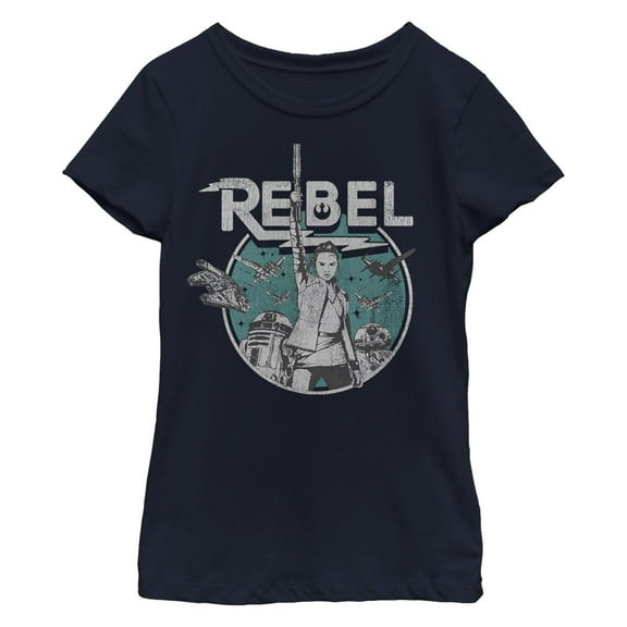 Girl's Star Wars Rebel Rey  Graphic T-Shirt