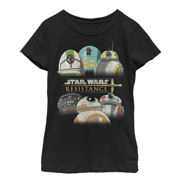 Girl's Star Wars Resistance Droid Shot  Graphic Tee Black X Large