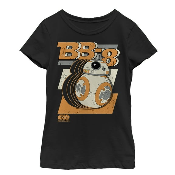 Girl's Star Wars Resistance Geometric BB-8 Graphic Tee Black X Small