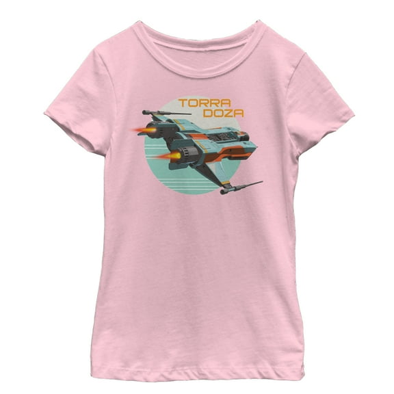 Girl's Star Wars Resistance Torra Doza Flight  Graphic Tee Light Pink X Large