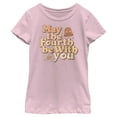 thumbnail image 1 of Girl's Star Wars Retro Darth Vader May the Fourth Be With You  Graphic Tee Light Pink Medium, 1 of 4